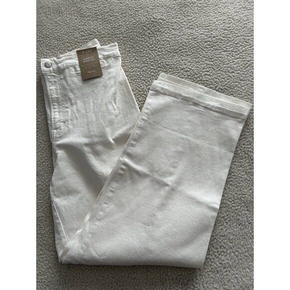 Madewell The Emmett Wide-Leg Crop Jean: Welt Pocket Vintage Canvas Size 29T - Picture 8 of 14